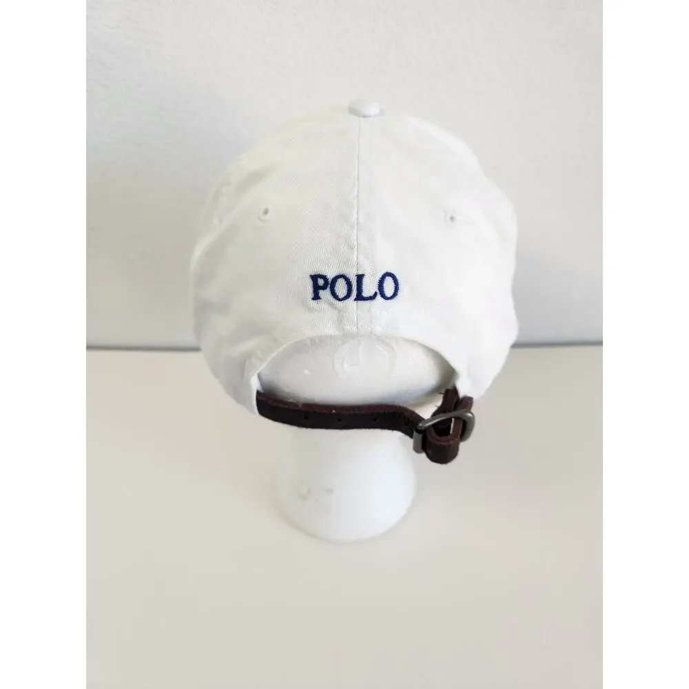 Vintage Polo Ralph Lauren White Hat One Size Unisex - Picture 3 of 9